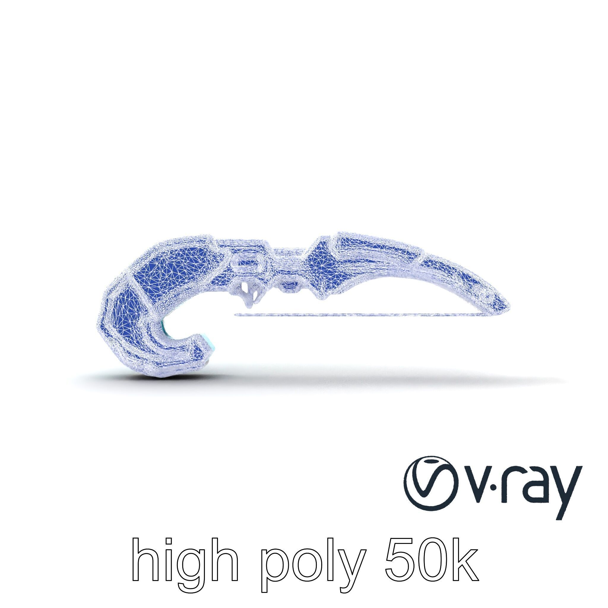 Stylized Energo-Bow Azure Neon Design Cartoon model pack Low-poly 3D model_22