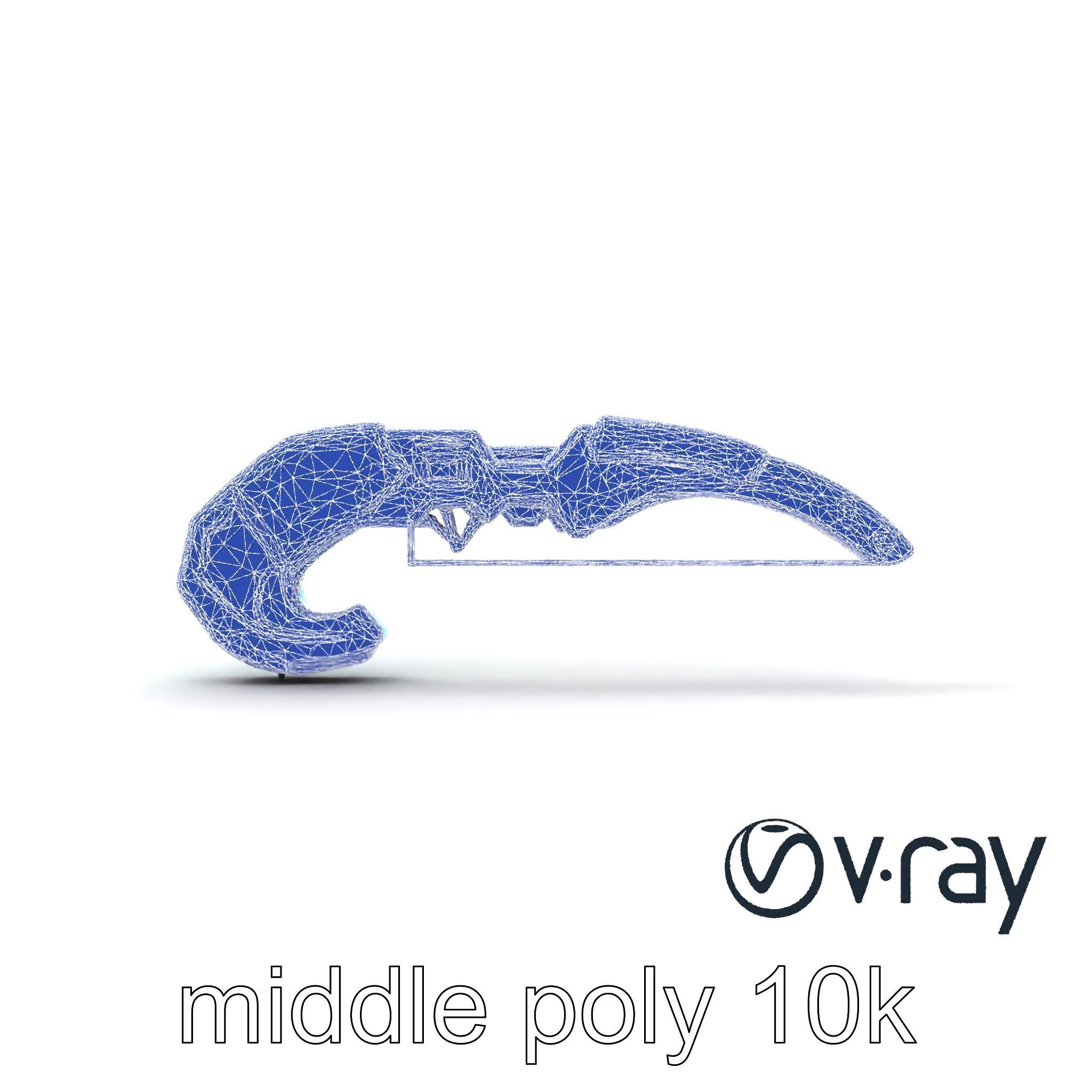 Stylized Energo-Bow Azure Neon Design Cartoon model pack Low-poly 3D model_25