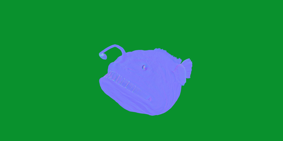 Angler Fish Low-poly 3D model_10