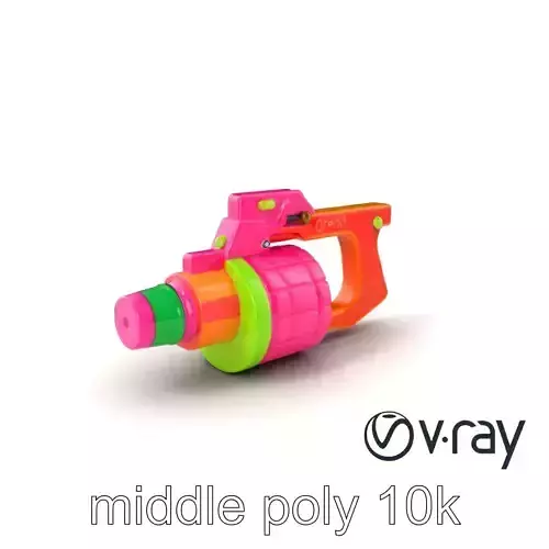 Cartoon Style Toy Grenade Launcher model pack Low-poly 3D model