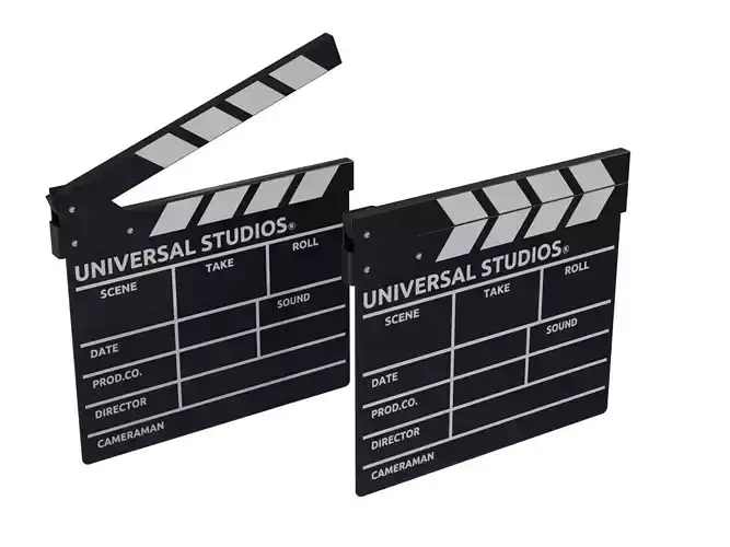 movie clapperboard Low-poly 3D model