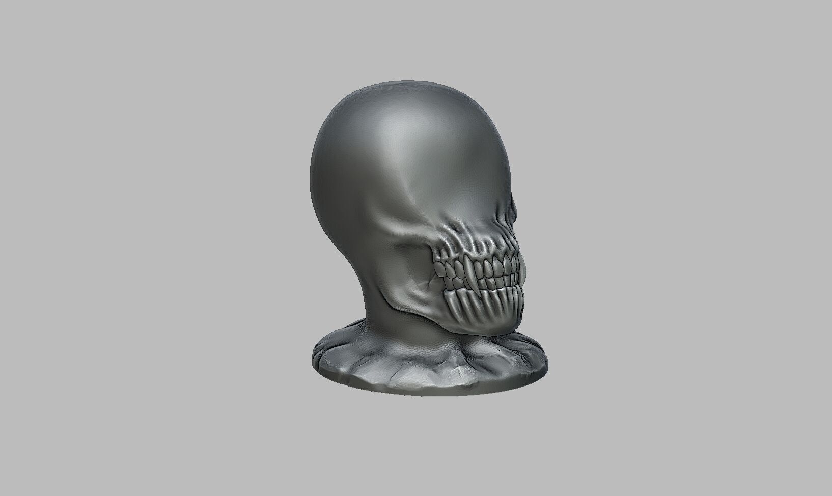 Alien beast concept headphone Stand 3D print model_5