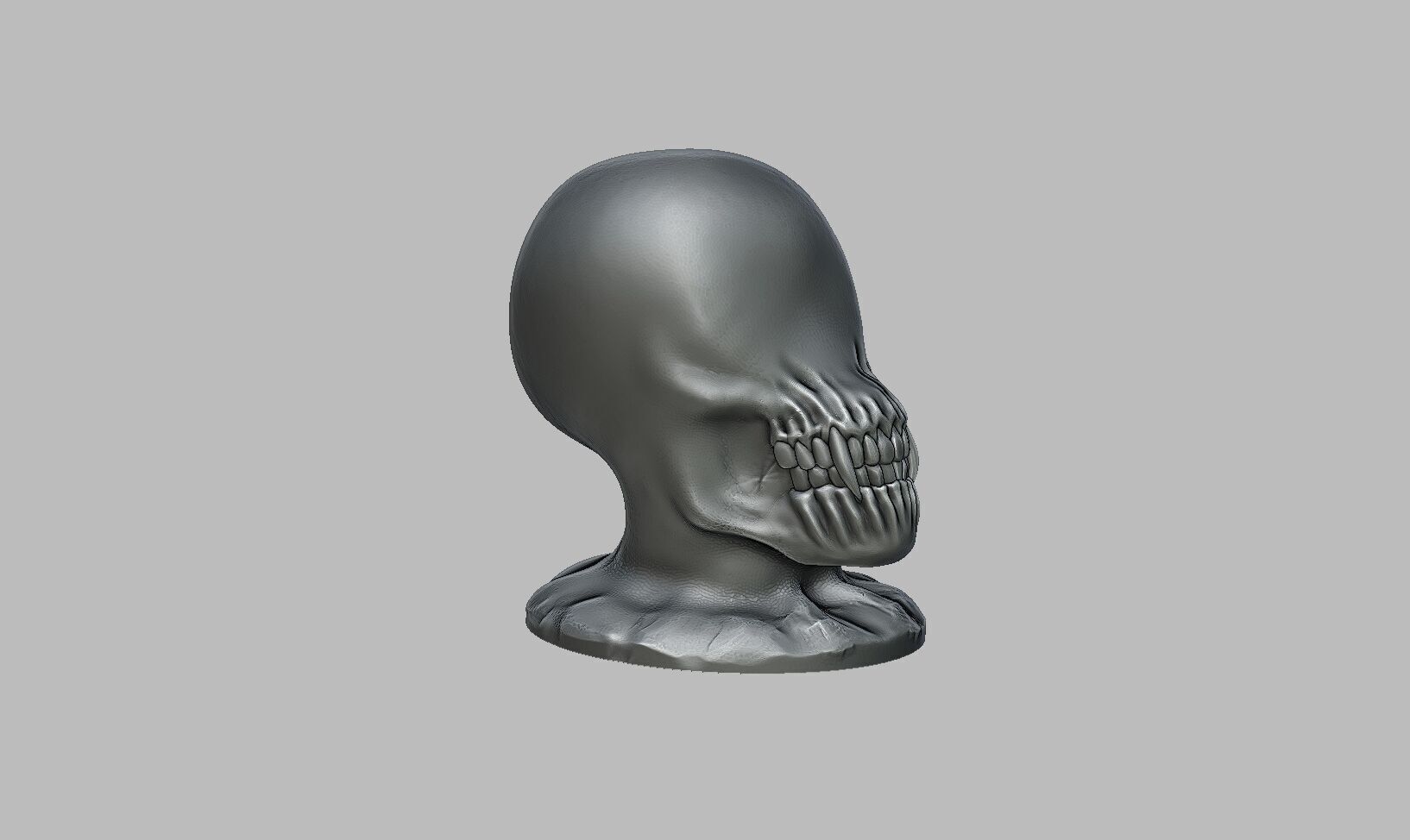 Alien beast concept headphone Stand 3D print model_6