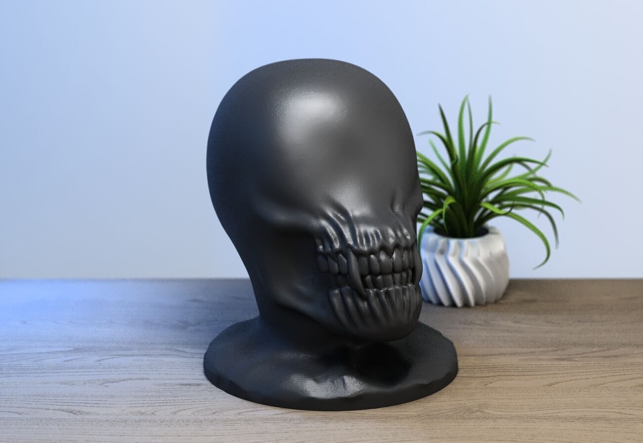Alien beast concept headphone Stand 3D print model_2