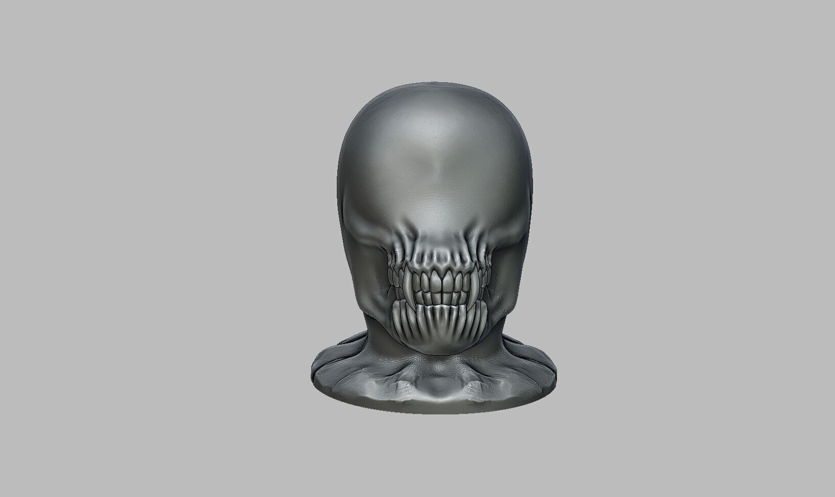 Alien beast concept headphone Stand 3D print model_10