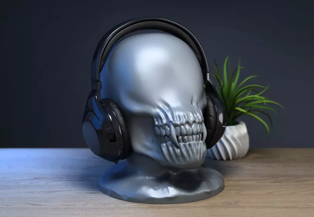 Alien beast concept headphone Stand 3D print model_0