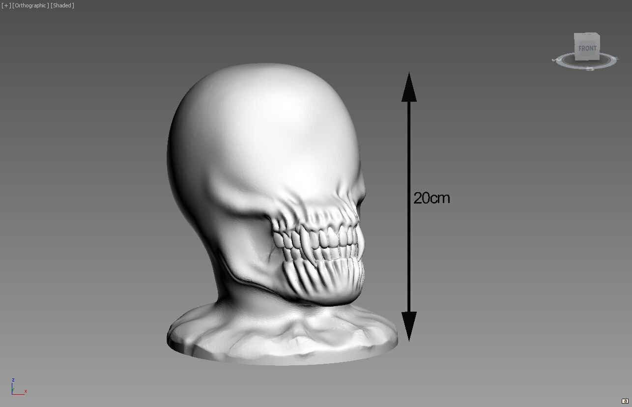 Alien beast concept headphone Stand 3D print model_4