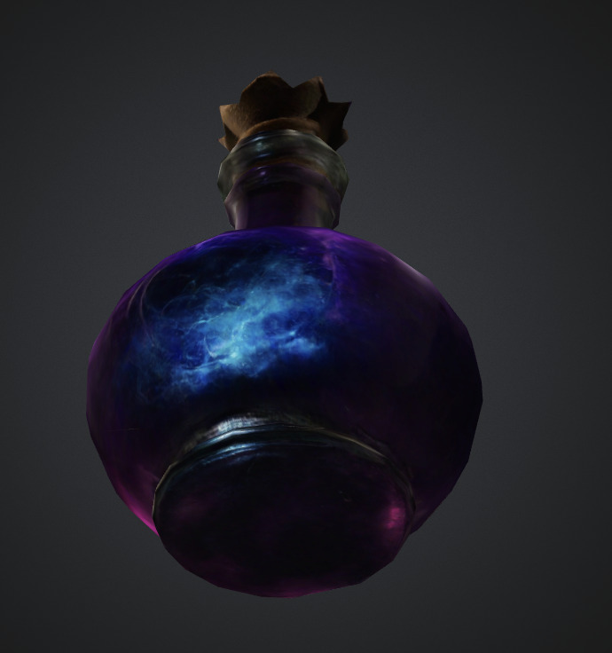 Magic potion bottle Low-poly 3D model_3
