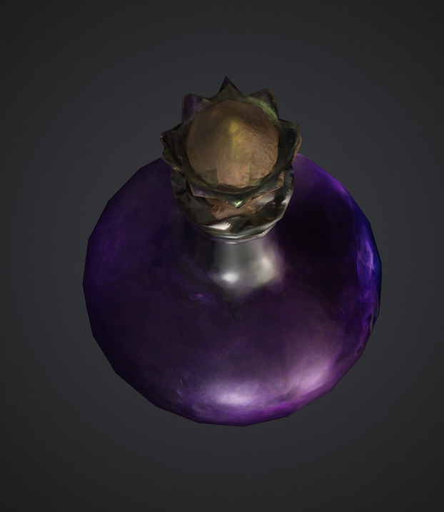 Magic potion bottle Low-poly 3D model_2