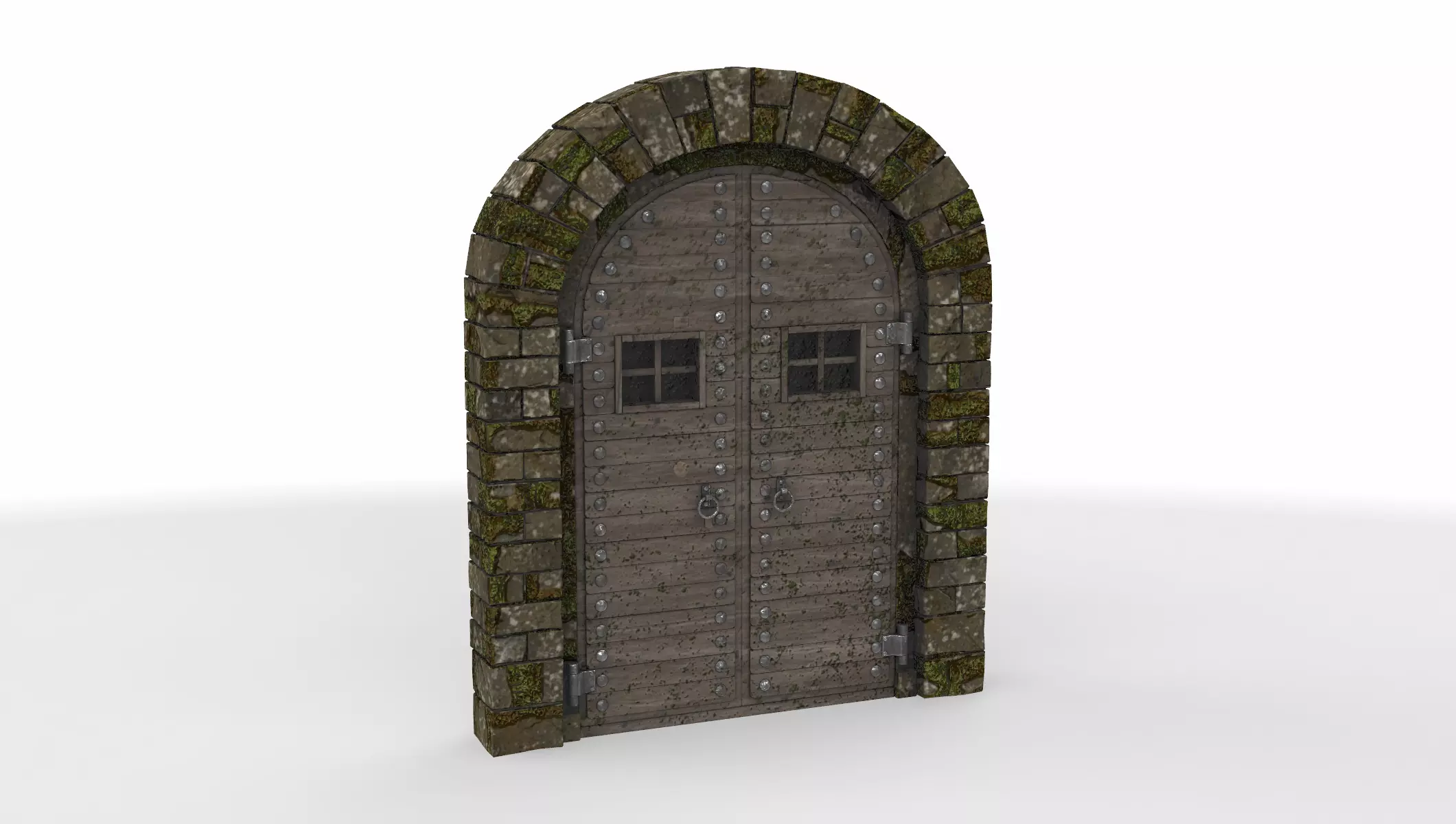 medieval reinforced gate 3D model