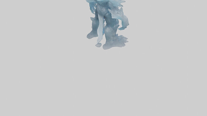 Ice Elemental model Low-poly 3D model 7