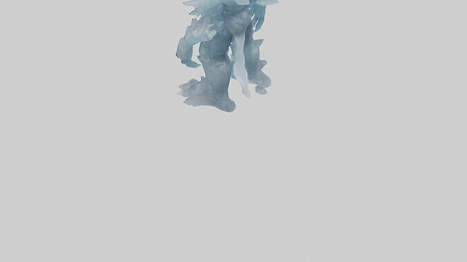 Ice Elemental model Low-poly 3D model 6