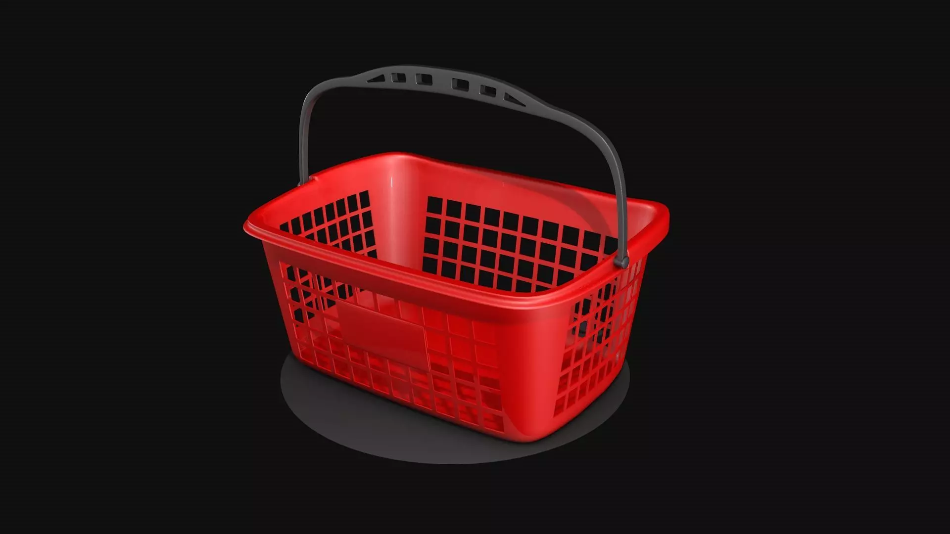 Plastic Shopping Basket 3D model_0