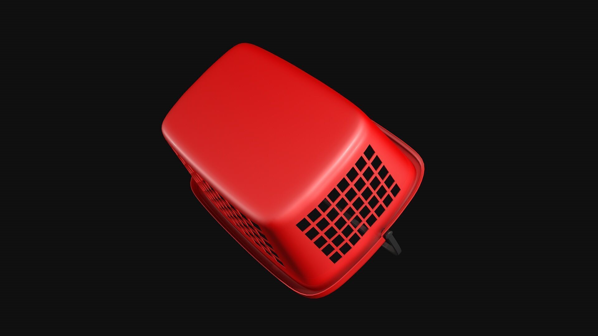 Plastic Shopping Basket 3D model_5