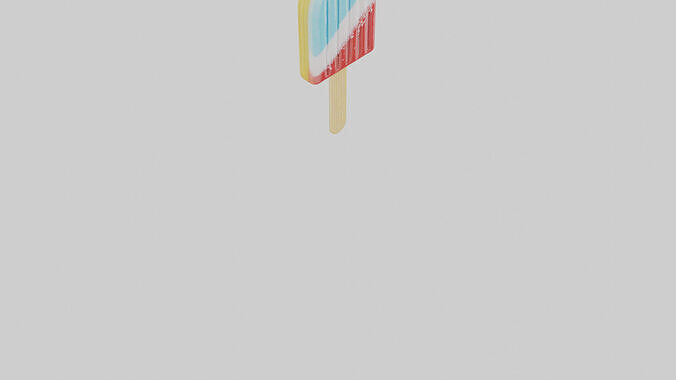 Ice lolly keychain model Low-poly 3D model 7