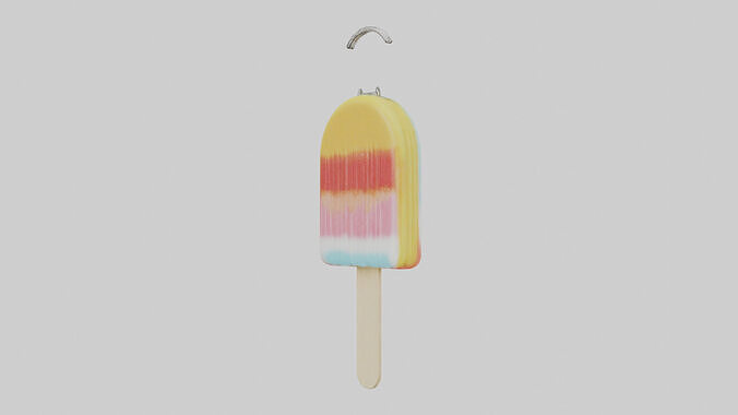 Ice lolly keychain model Low-poly 3D model 3