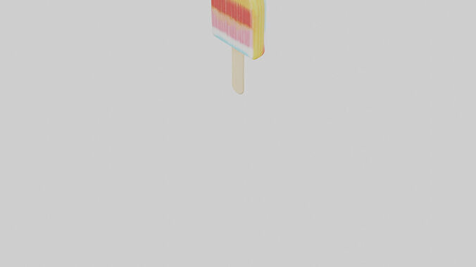 Ice lolly keychain model Low-poly 3D model 5