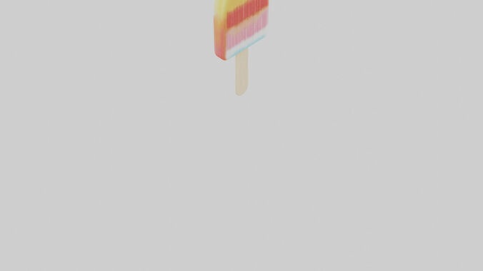 Ice lolly keychain model Low-poly 3D model 4