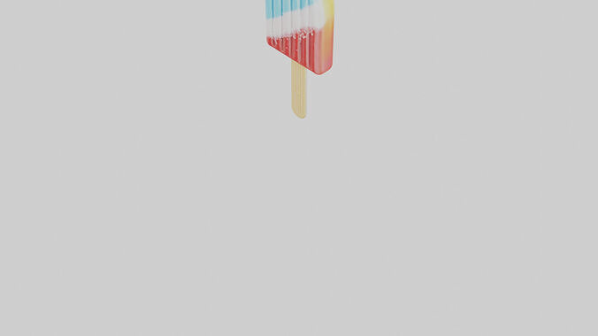 Ice lolly keychain model Low-poly 3D model 6