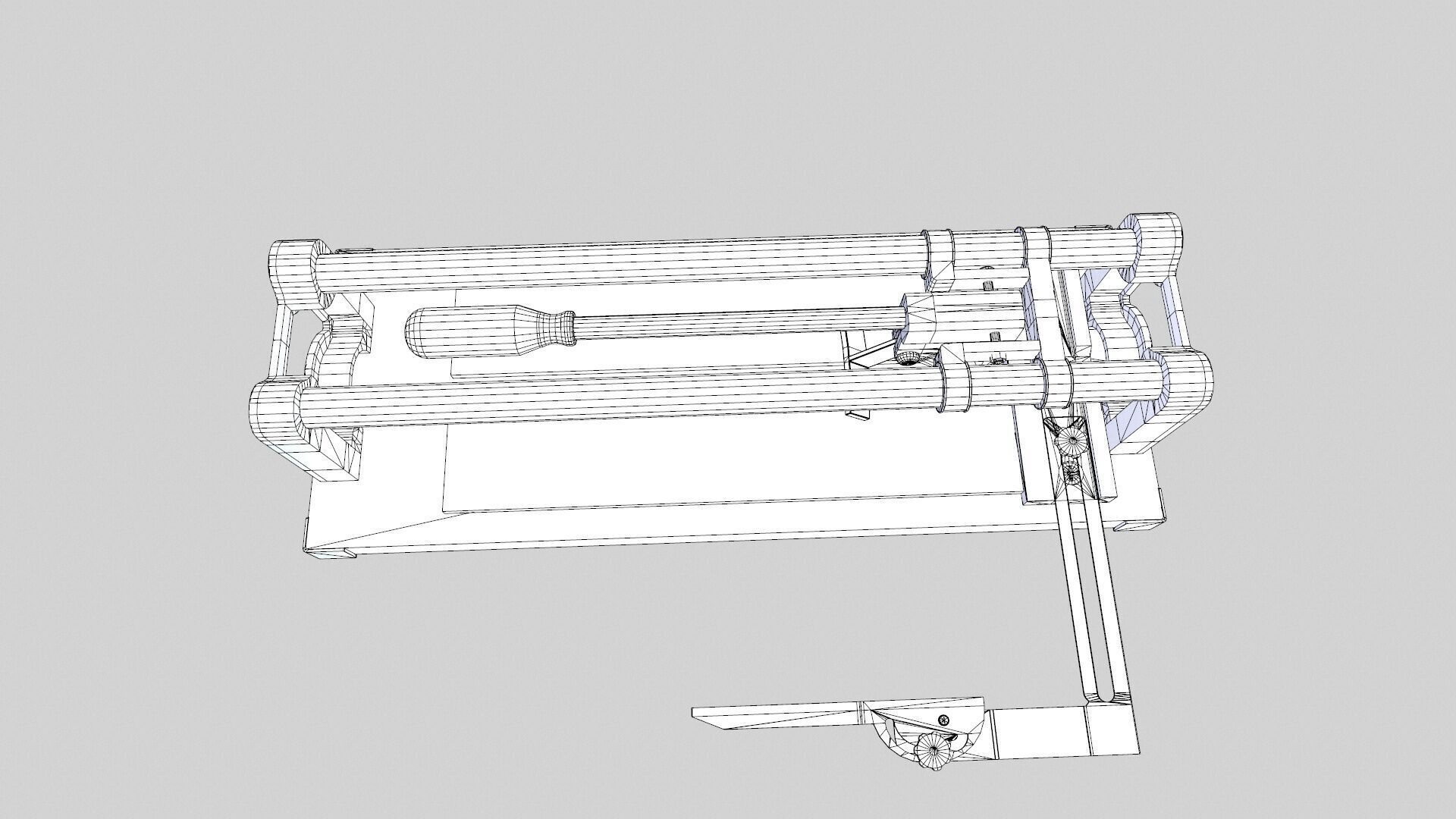 Tile Cutting Machine Low-poly 3D model_12