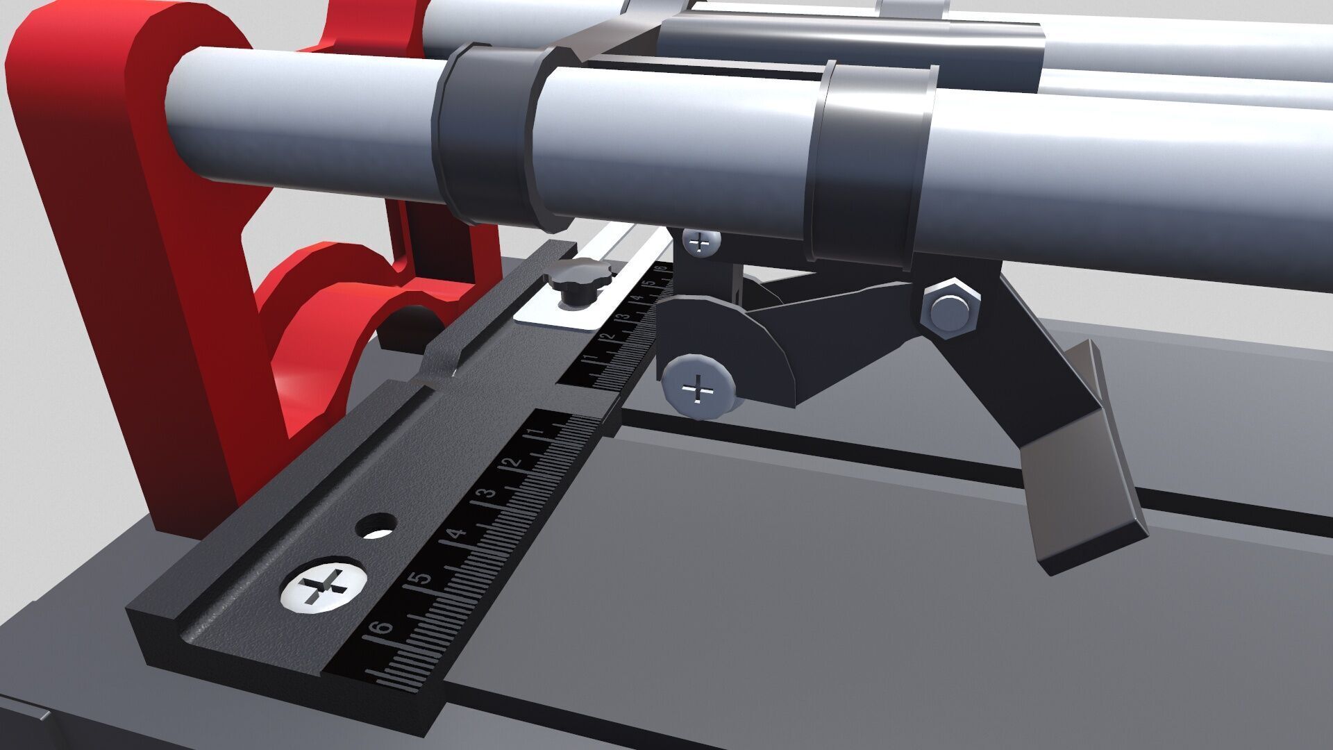 Tile Cutting Machine Low-poly 3D model_6