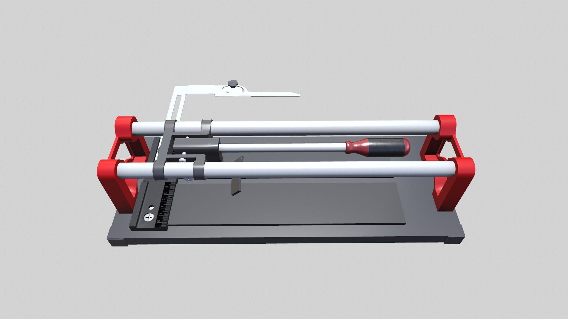 Tile Cutting Machine Low-poly 3D model_5