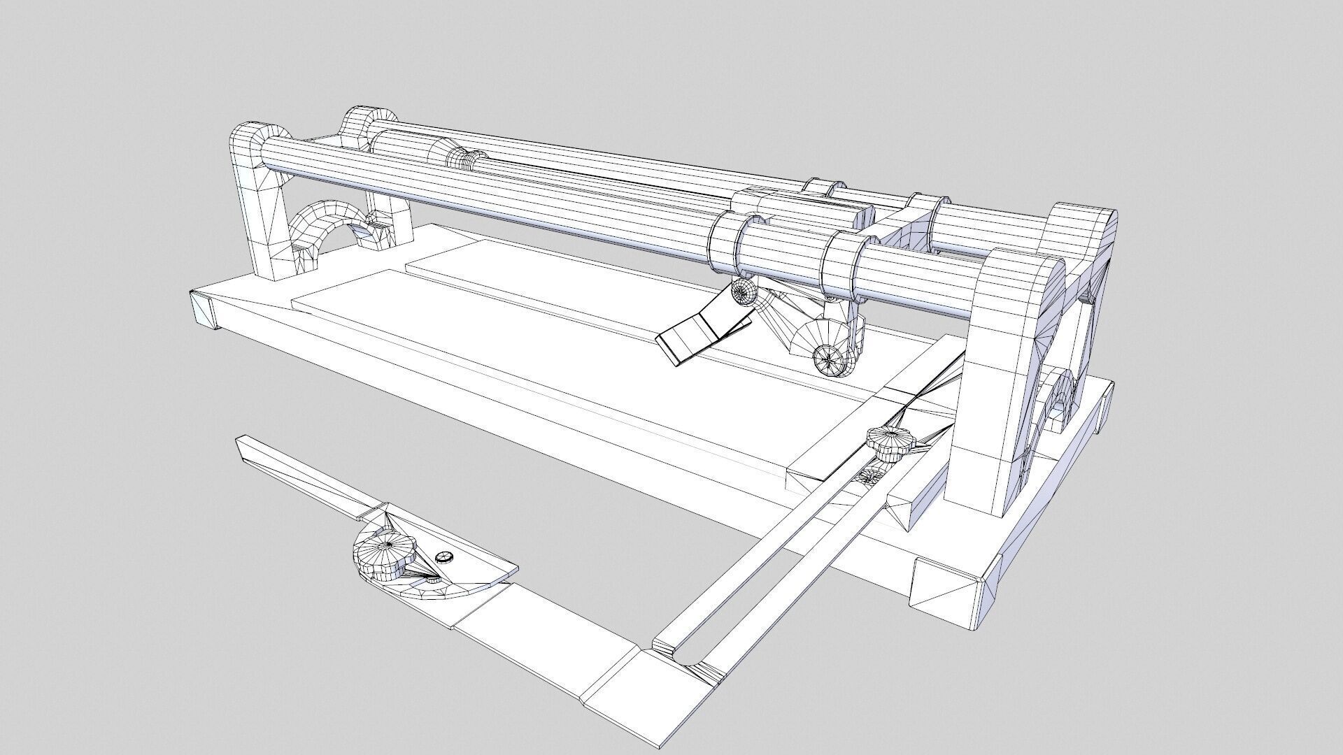 Tile Cutting Machine Low-poly 3D model_13