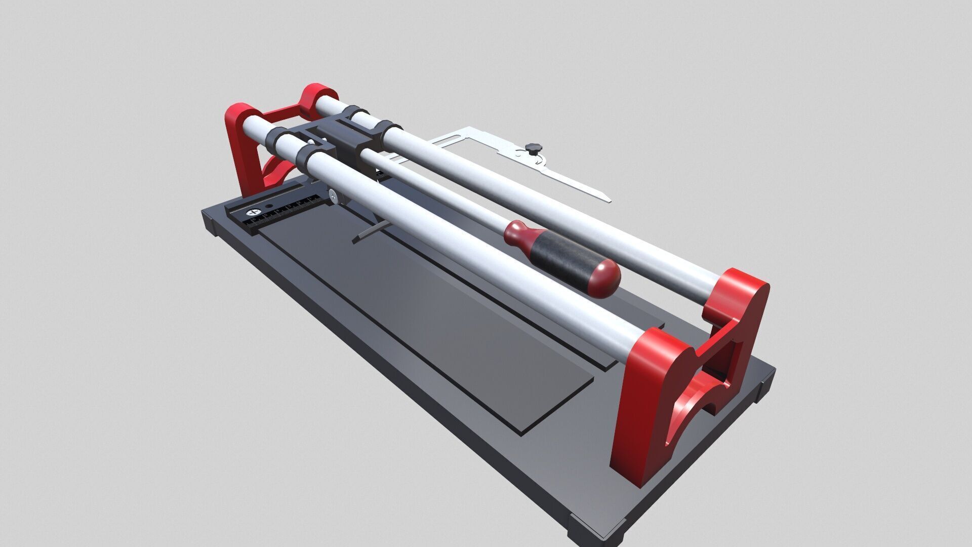Tile Cutting Machine Low-poly 3D model_4