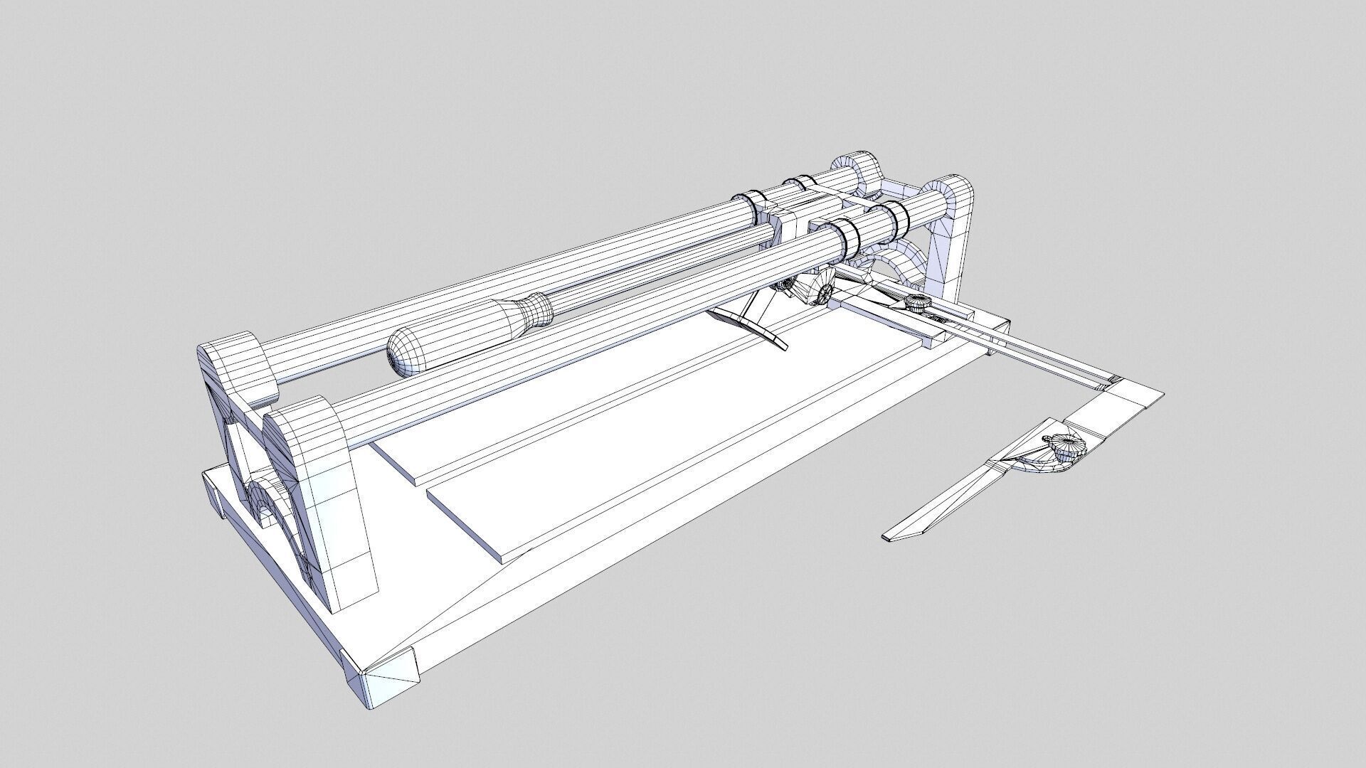 Tile Cutting Machine Low-poly 3D model_11