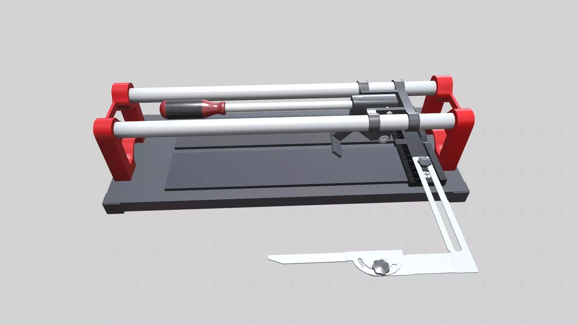 Tile Cutting Machine Low-poly 3D model_0