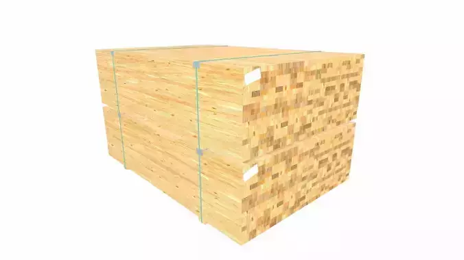 Stack of Wooden Beams PBR