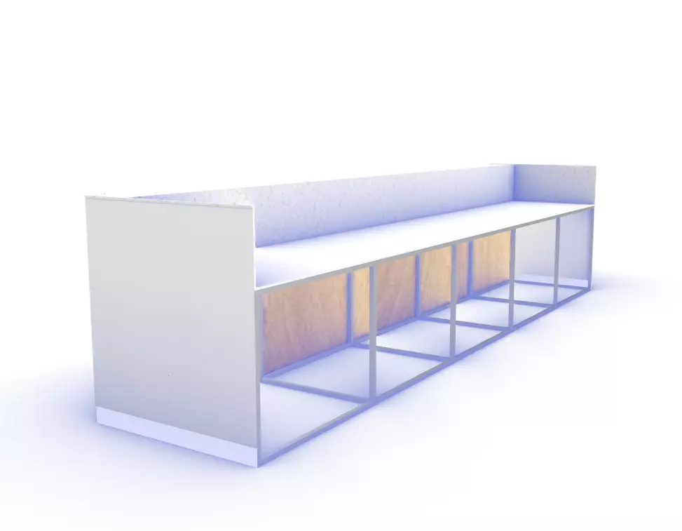Industrial bar 3D model_0