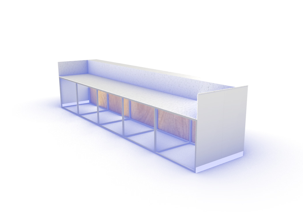 Industrial bar 3D model_2