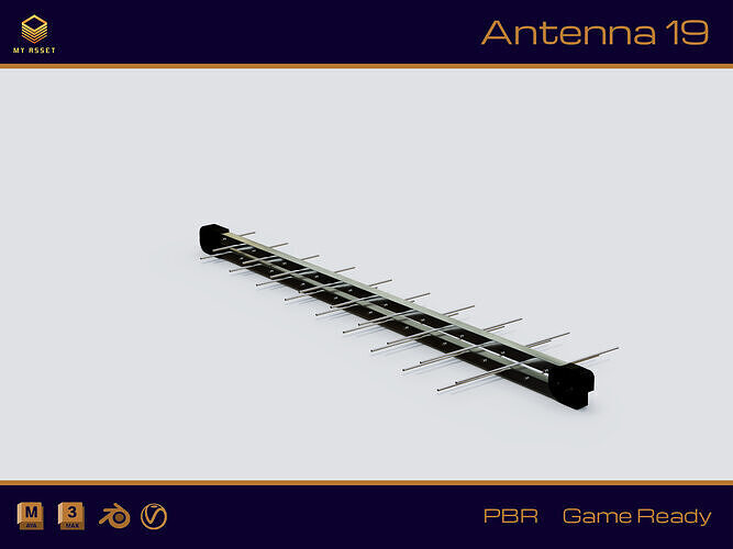 Antenna 19 Low-poly 3D model