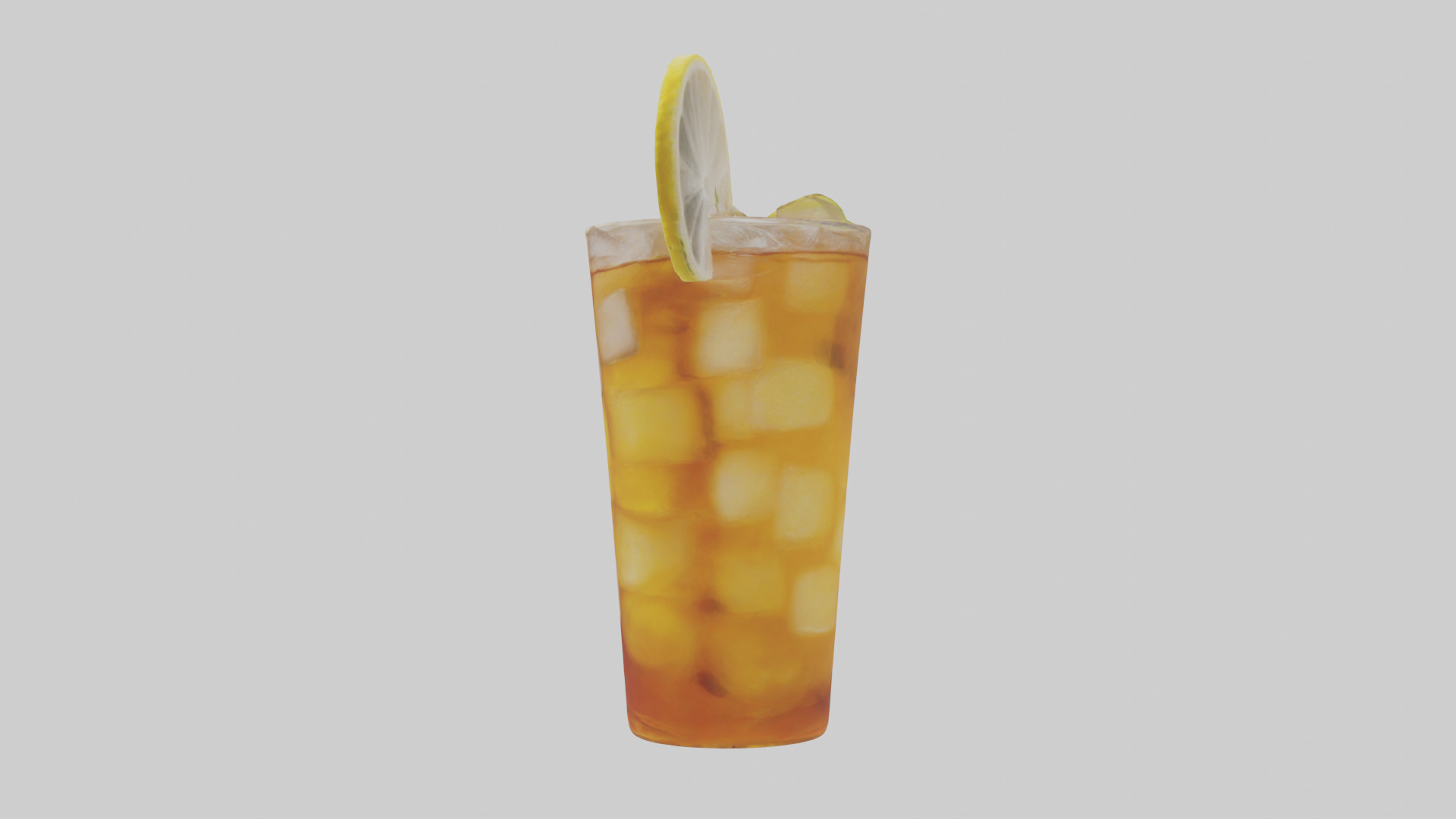 Ice tea with lemon model Low-poly 3D model_12