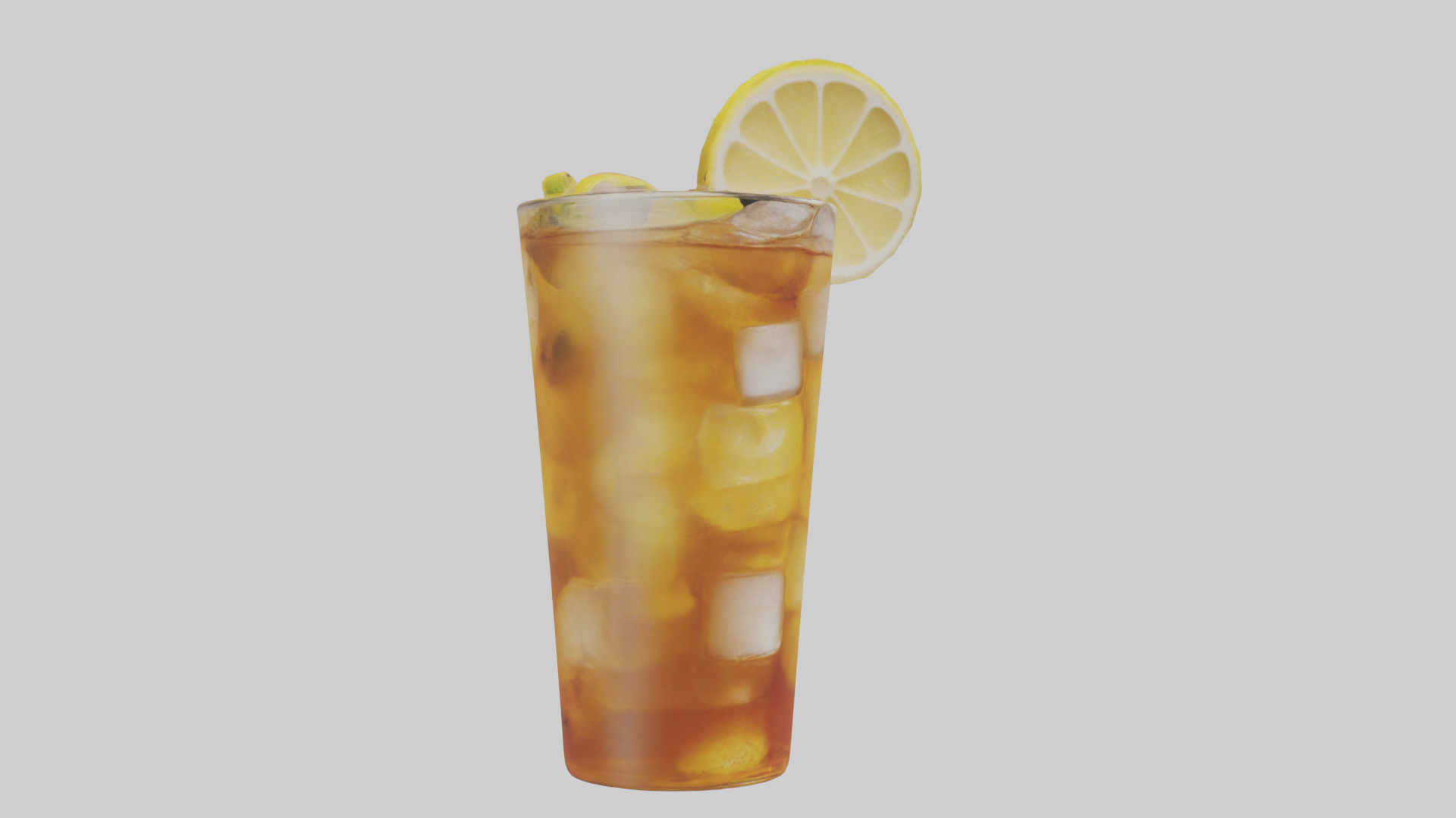 Ice tea with lemon model Low-poly 3D model_7