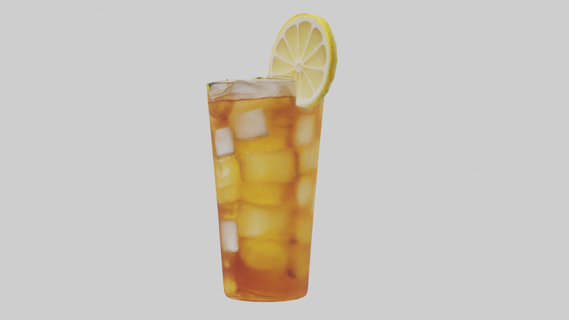 Ice tea with lemon model Low-poly 3D model_8