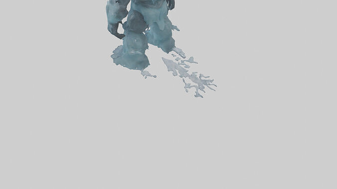 Ice Titan Giant model Low-poly 3D model 5