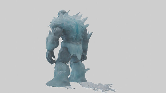Ice Titan Giant model Low-poly 3D model 3