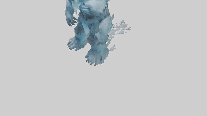 Ice Titan Giant model Low-poly 3D model 7