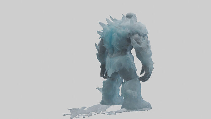 Ice Titan Giant model Low-poly 3D model 4