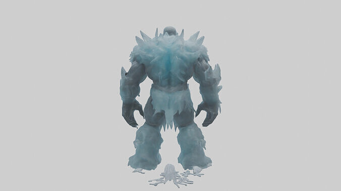 Ice Titan Giant model Low-poly 3D model 2
