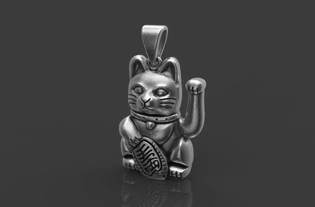 Pendant Neko 3D print model_0