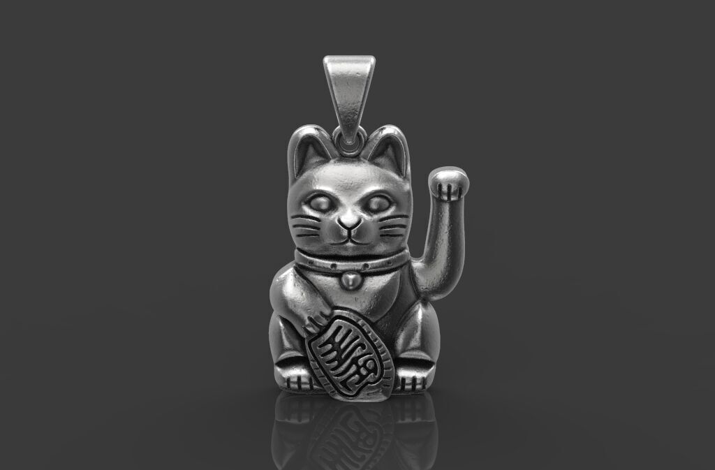 Pendant Neko 3D print model_1