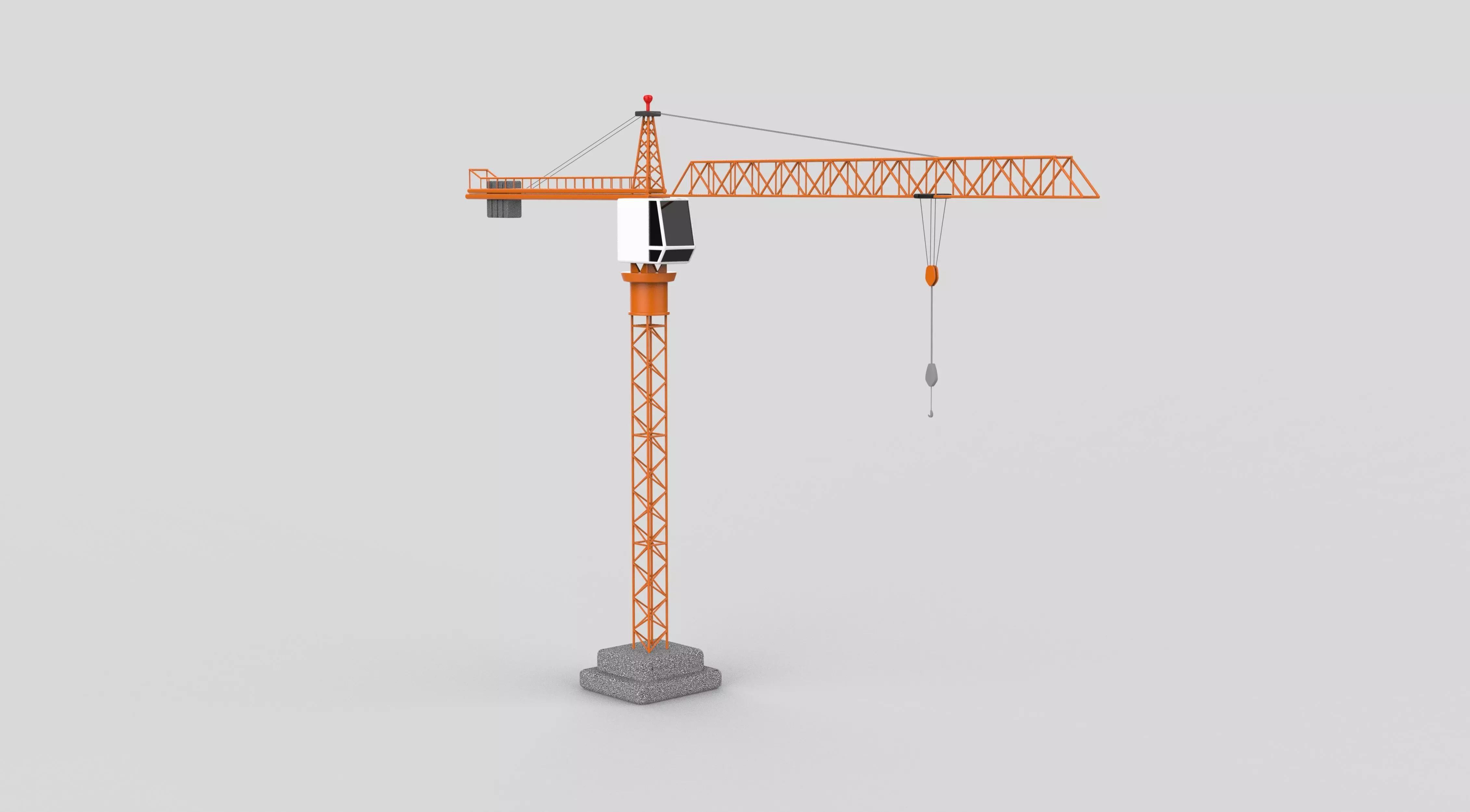 Tower Crane 3D model_0