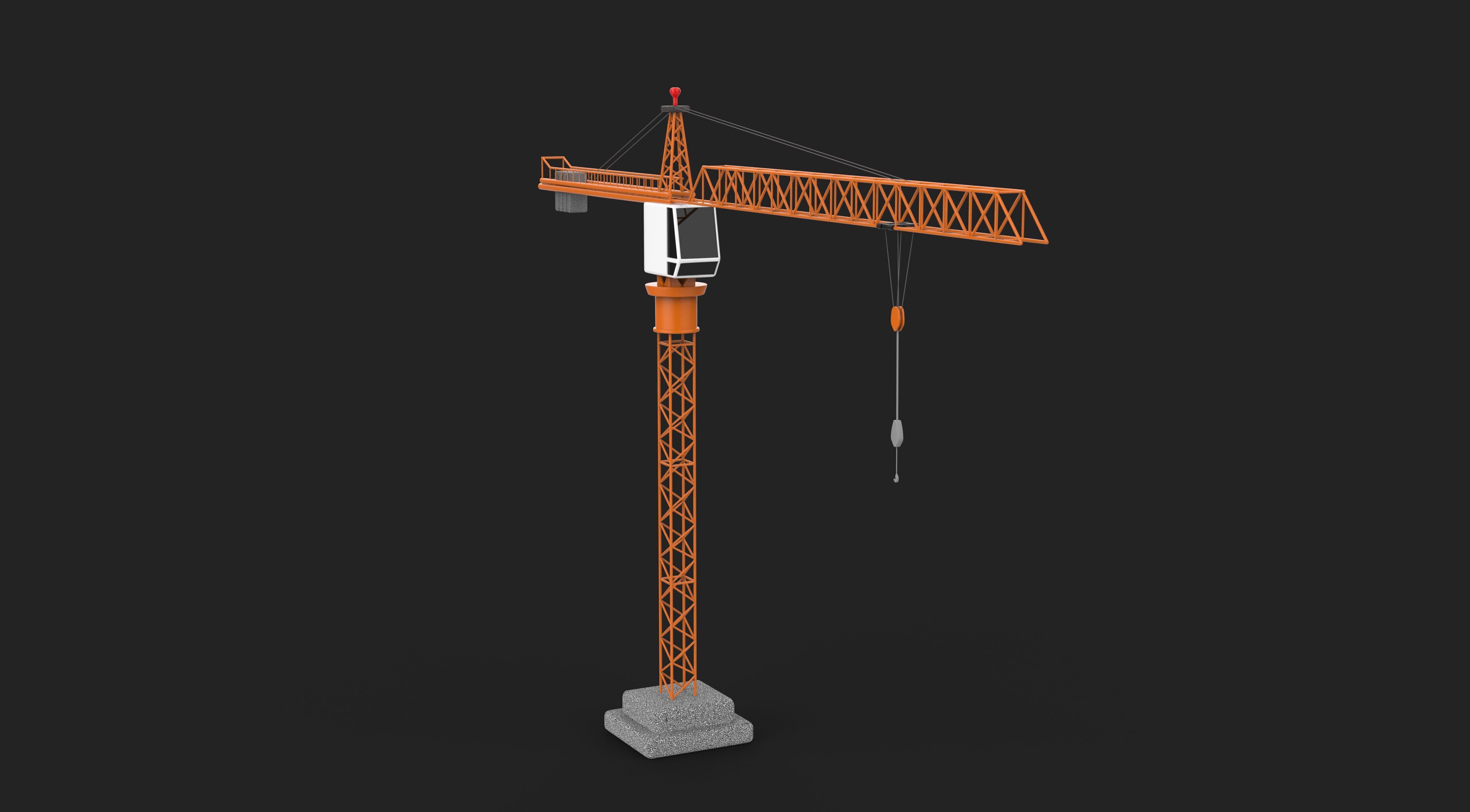 Tower Crane 3D model_2