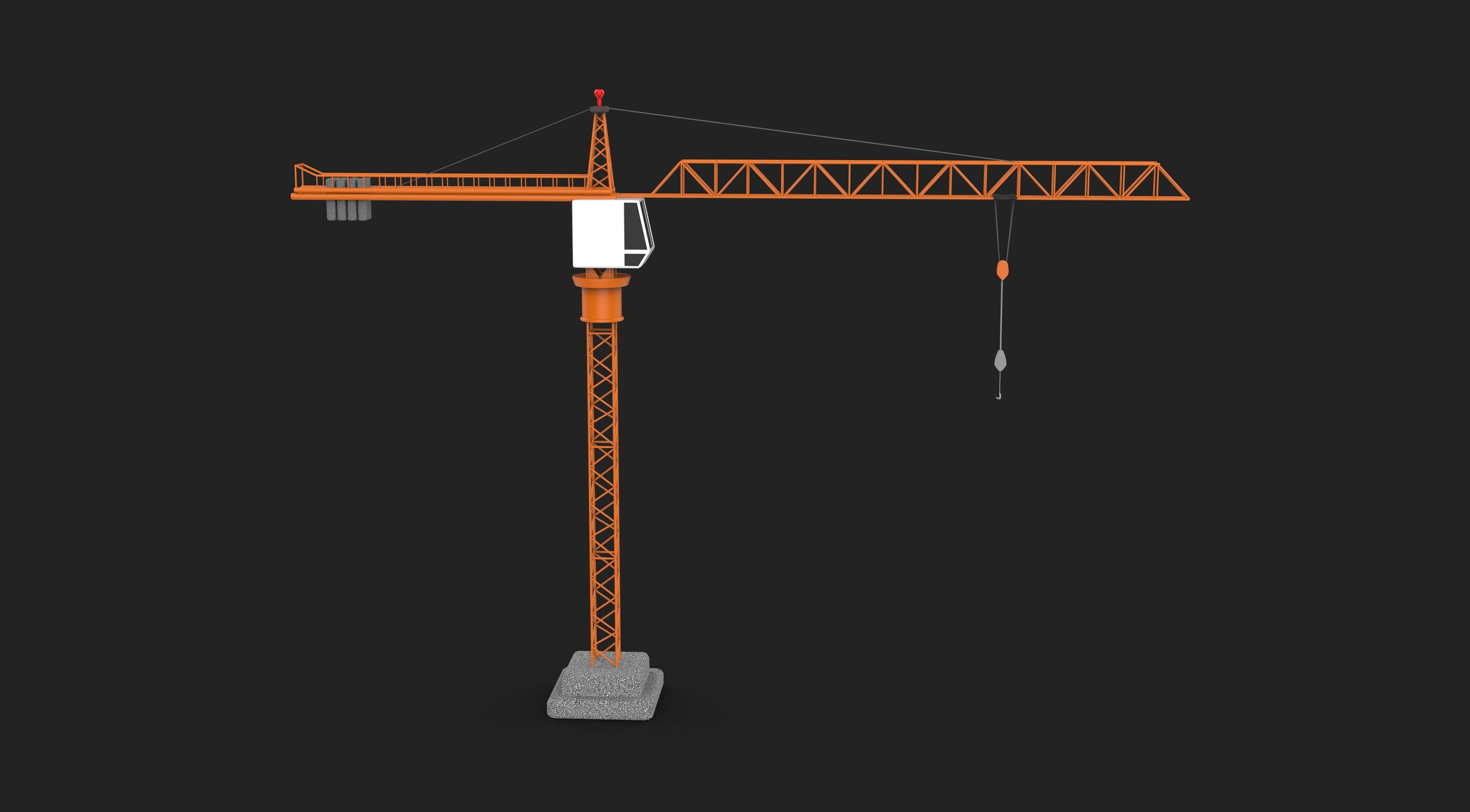 Tower Crane 3D model_11