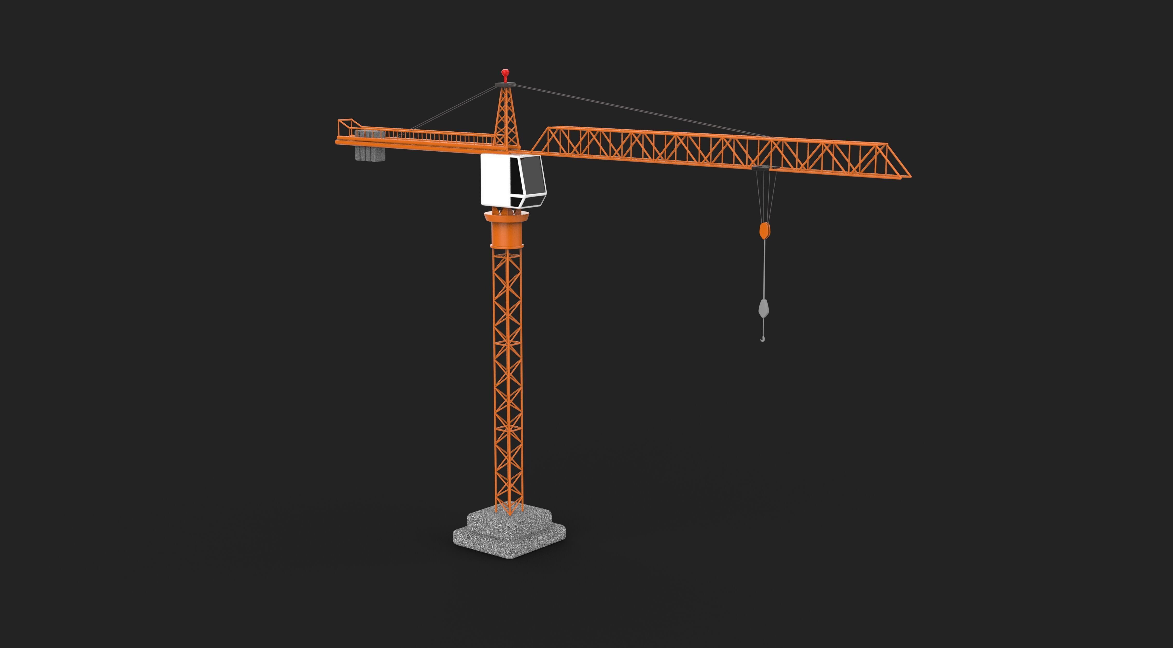 Tower Crane 3D model_3