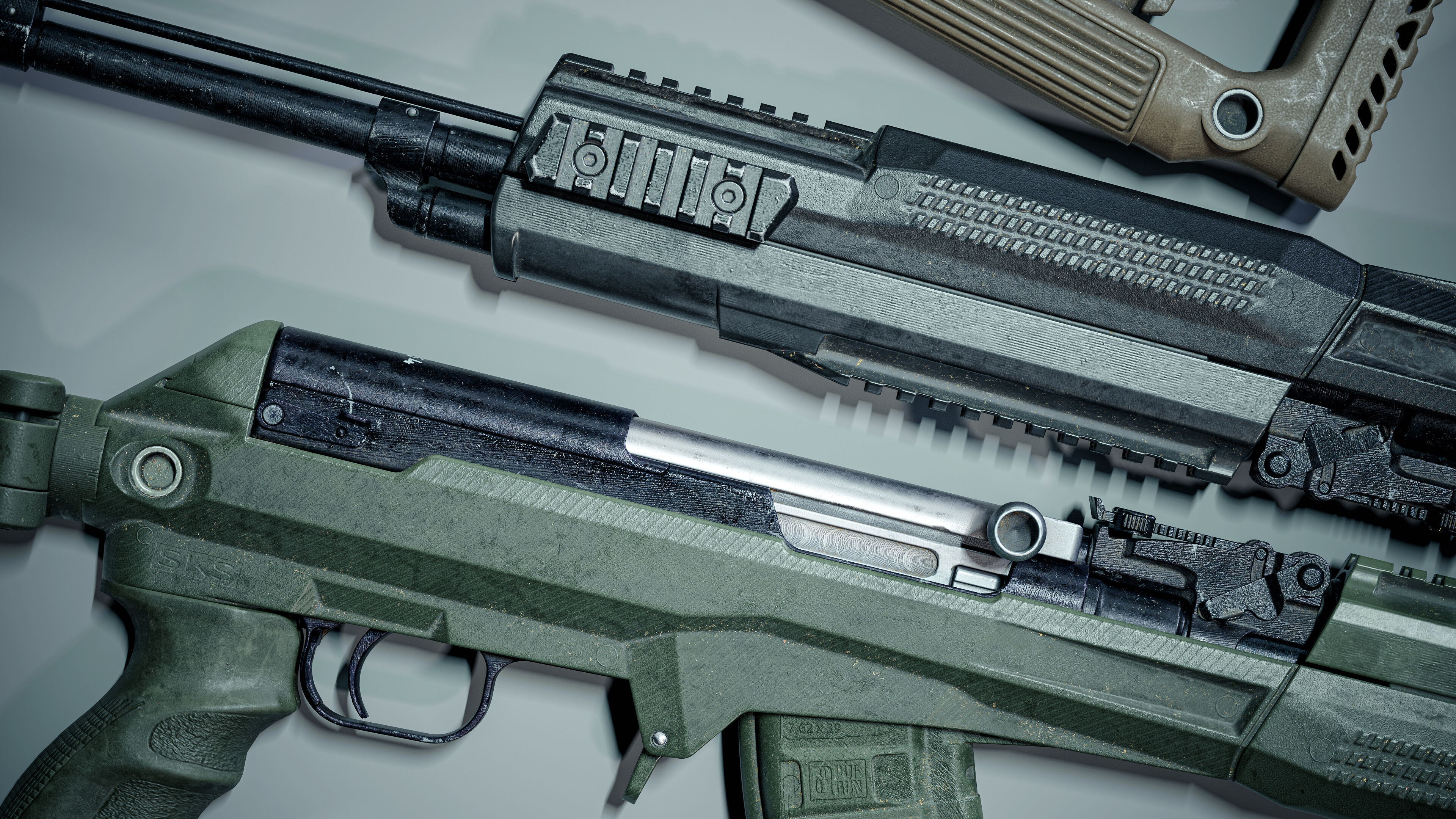 Fab Defense SKS Carbine Game Ready Model Low-poly 3D model_9