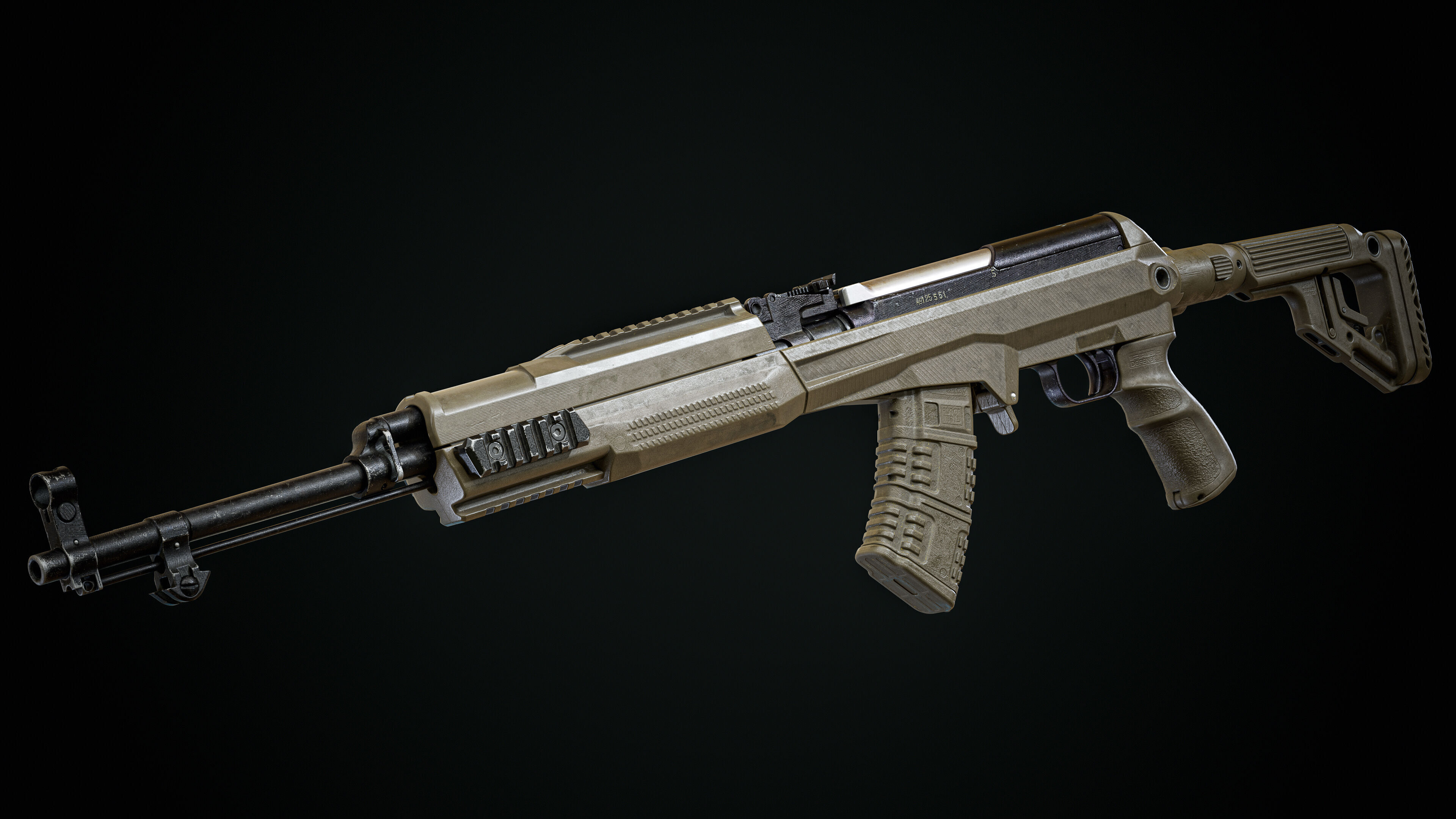 Fab Defense SKS Carbine Game Ready Model Low-poly 3D model_14
